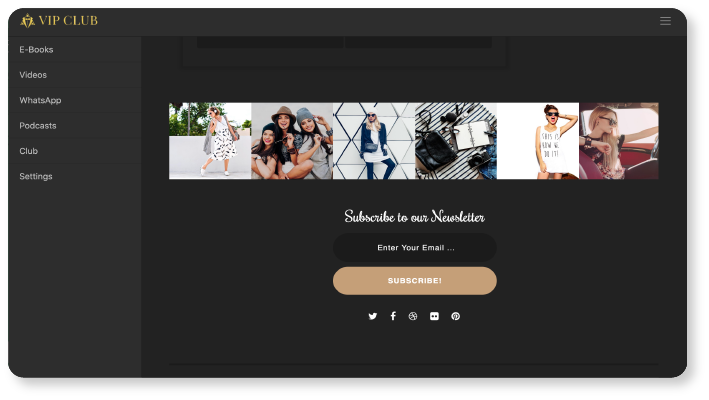 Embed any page inside yout members area